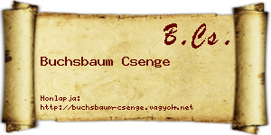 Buchsbaum Csenge névjegykártya